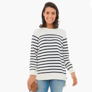 Tuckernuck Women's Striped Sweater - Cream and Tan